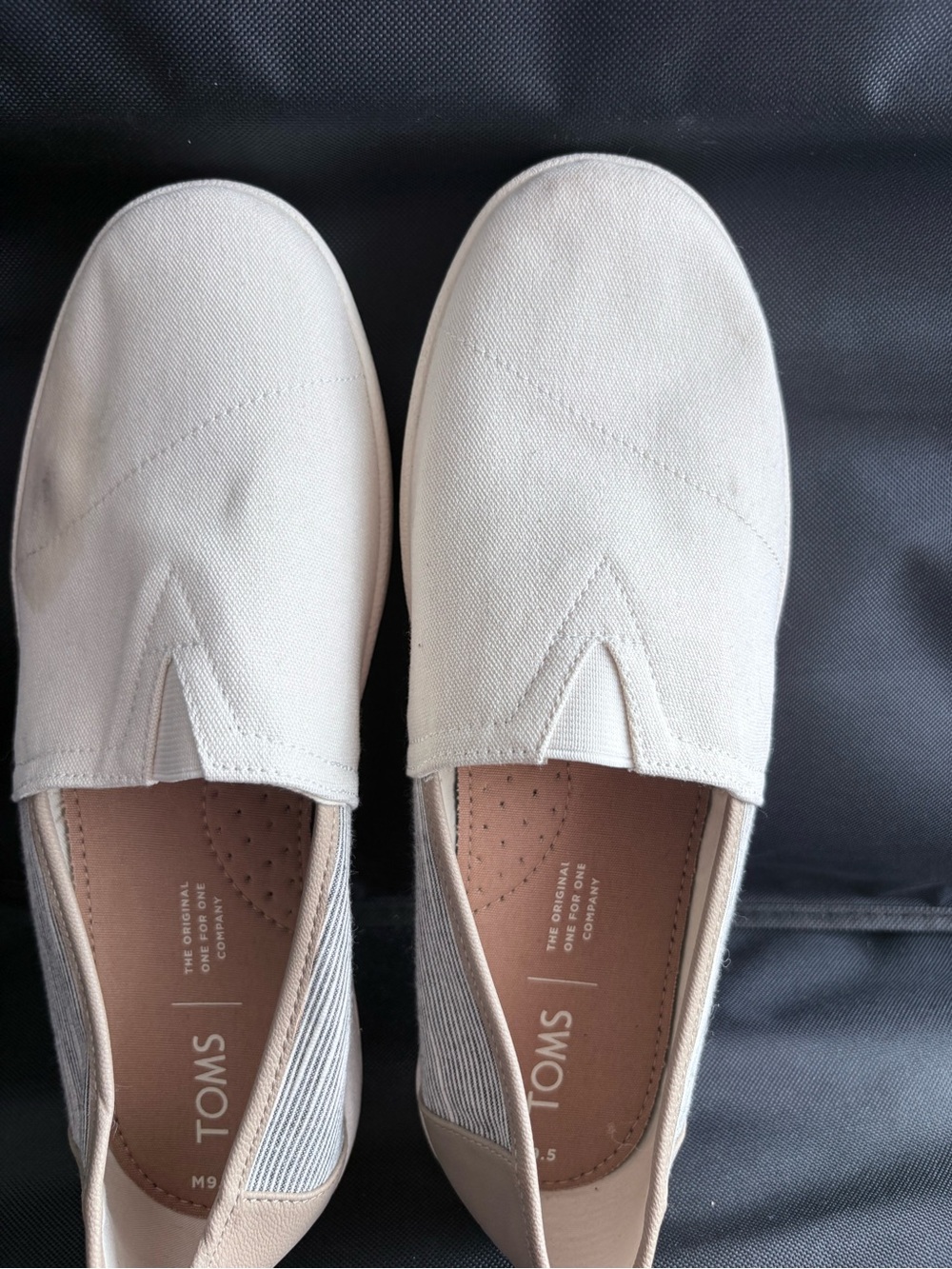 Toms Men's Slip-On Canvas Loafers in Light Beige